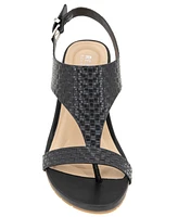 Kenneth Cole Reaction Women's Greatly Thong Almond Toe Wedge Sandals