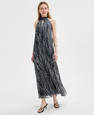 I.n.c. International Concepts Women's Printed Halter-Neck Maxi Dress, Exclusively at Macy's
