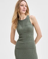 I.n.c. International Concepts Women's Sleeveless Ribbed Knit Top, Exclusively at Macy's