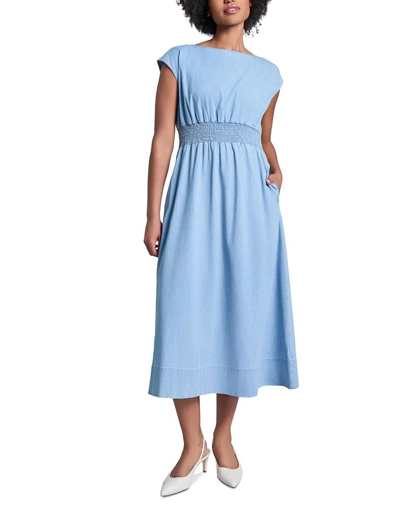 Jones New York Women's Smocked-Waist Midi Dress