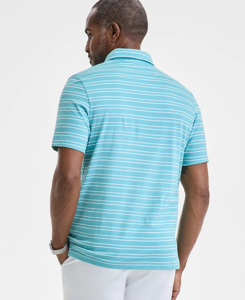 Club Room Men's Carter Regular-Fit Stripe Polo Shirt, Exclusively at Macy's