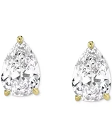 Ben Oni 18k Gold-Plated Sterling Silver Cubic Zirconia Pear-Shape Stud Earrings