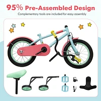 Kids Bike with Adjustable Handlebar and Saddle for 4-8 Years Old