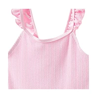 Cotton On Girls Little/Big Heather One Piece