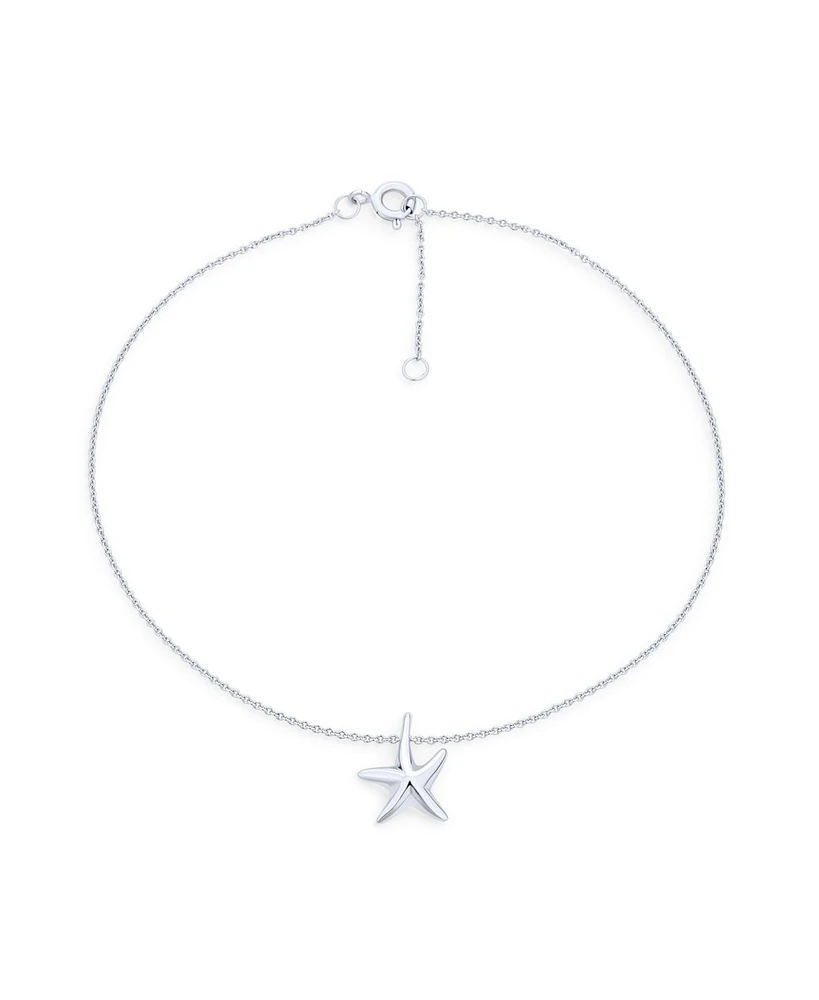 Bling Jewelry Marine Life Starfish Anklet Ankle Bracelet Sterling Silver 9-10 Inch