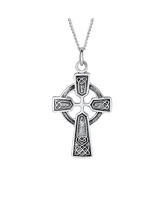 Bling Jewelry Viking Love Knot Celtic Cross Pendant Necklace Sterling Silver