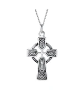 Bling Jewelry Viking Love Knot Celtic Cross Pendant Necklace Sterling Silver