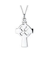 Bling Jewelry Viking Love Knot Celtic Cross Pendant Necklace Sterling Silver