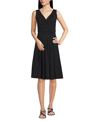 Lands' End Women's Petite Front Fit and Flare Dress