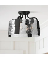 Possini Euro Hanniger 16 1/4"W Black 4-Light Ceiling Light - Possini Euro Design