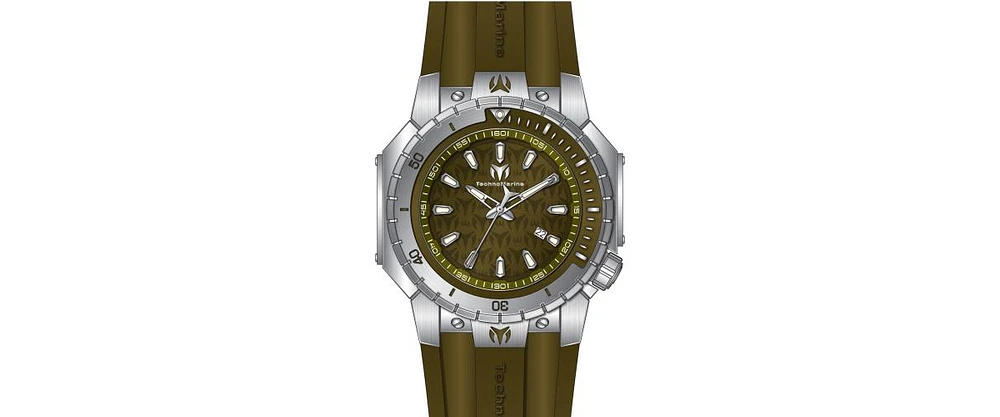 Technomarine's Men's Tm-224008 Manta Sea Quartz 3 Hand Green Dial Watch