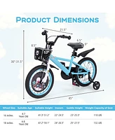 Kids Bike with Adjustable Handlebar and Saddle Perfect Bicycle for Children Aged 4-8 Years Old