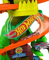 Hot Wheels City T-Rex Blaze Battle Playset