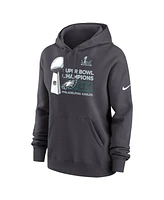 Nike Women's Anthracite Philadelphia Eagles Super Bowl Lix Champions Locker Room Trophy Collection Pullover Hoodie