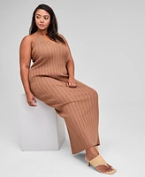 And Now This Trendy Plus V-Neck Sleeveless Sweater Dress, Exclusively at Macy's