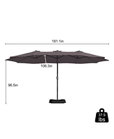 15 Ft Patio Umbrella with Base Included Outdoor Double-sided Umbrella Extra Large Patio Umbrella Patio Table Umbrella Outdoor Market Umbrella Outdoor