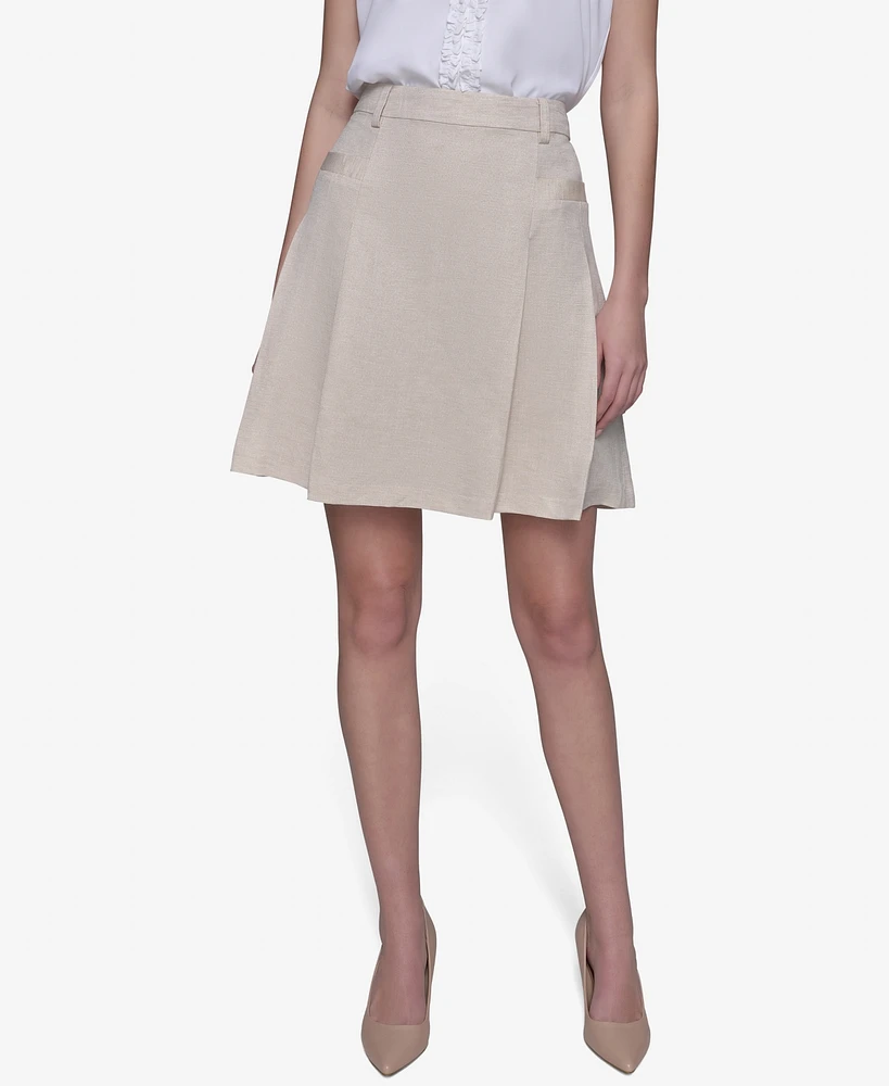 Karl Lagerfeld Paris Women's Lurex Pleated Mini Dress