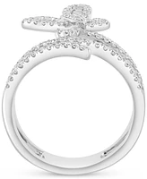 Effy Diamond Round & Baguette Butterfly Wrap Ring (3/8 ct. t.w.) in 14k White Gold