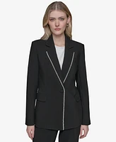 Karl Lagerfeld Paris Women's Single-Button Blazer