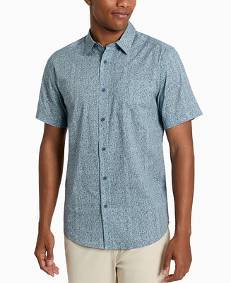 Kenneth Cole Men's Patch Pocket Short Sleeve Button Front Shirt