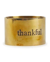 Design Imports Assorted Always Grateful Napkin Ring, Set of 4