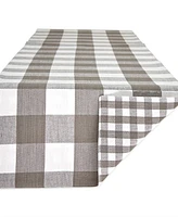 Design Imports Reversible Gingham-Buffalo Table Runner, 14" x 72"