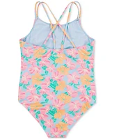 Hurley Big Girls Strappy All Over Print One Piece Swimsuit