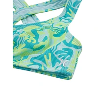 Hurley Big Girls High-Waisted Two-Piece Printed Swimsuit