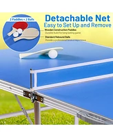 60 Inch Portable Tennis Ping Pong Folding Table with Accessories