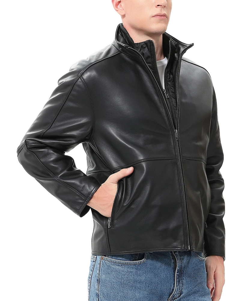 Bgsd Men Blake Leather Hipster Jacket