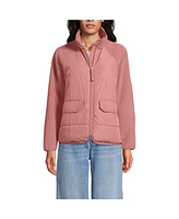 Lands' End Women's Mixed Media High Pile Fleece Jacket