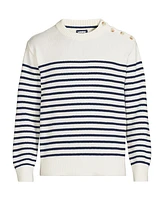 Lands' End Men's Drifter Button Up Crewneck Sweater