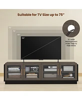 Large Tv Stand for Spacious Entertainment Console Living Room Storage