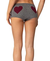 Edikted Womens Heart Knit Micro Shorts