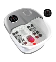 Foot Spa with Heat and Massage and Jets Includes A Remote Control A Pumice Stone Collapsible Foot Spa Massager with Heat and Massage Bubbles and Vibra