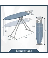 Foldable Ironing Board with 7 Adjustable Heights Heat & Scorch Resistant Fabric