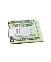 Bling Jewelry Large Round Hinged Style Money Clip Card Holder for Men Stainless Steel