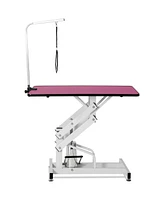 42.5INCH Hydraulic Pet Grooming Table Pink Color