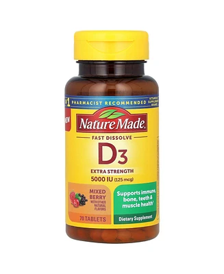 Nature Made Fast Dissolve D3 Extra Strength Mixed Berry 5 000 Iu (125 mcg)