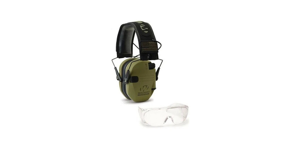 Walker's Razor Slim Shooting Muff Kit with Otg Safety Glasses (Green Patriot)