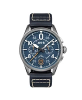 Avi-8 Men's Spitfire Lock Chronograph Leather Strap Watch