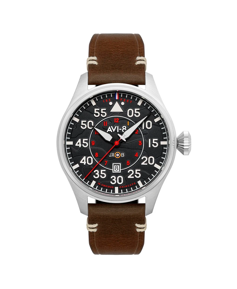 Avi-8 Men's Hawker Hurricane Clowes Automatic Leather Strap Watch