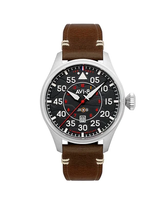 Avi-8 Men's Hawker Hurricane Clowes Automatic Leather Strap Watch