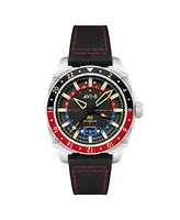 Avi-8 Men's Hawker Hunter Atlas Gmt Automatic Leather Strap Watch
