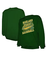 Stitches Men's Green Oakland Athletics Pullover Sweatshirt