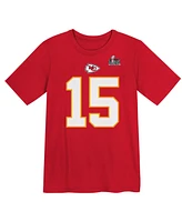 Nike Preschool Patrick Mahomes Red Kansas City Chiefs Super Bowl Lix Player Name Number T-Shirt