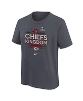 Nike Big Boys and Girls Anthracite Kansas City Chiefs Super Bowl Lix Local T-Shirt