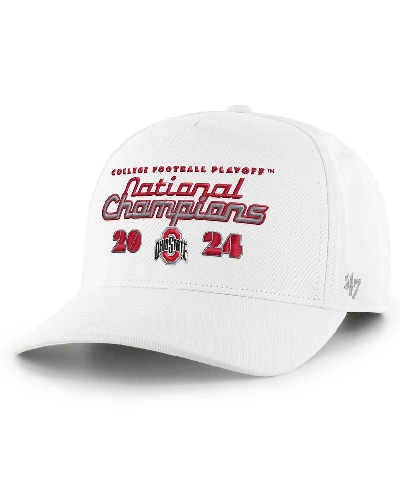 '47 Brand Men's White Ohio State Buckeyes College Football Playoff 2024 National Champions Script Hitch Adjustable Hat