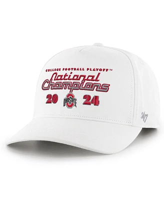 '47 Brand Men's White Ohio State Buckeyes College Football Playoff 2024 National Champions Script Hitch Adjustable Hat