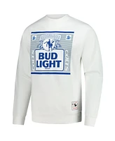 Mitchell & Ness x Bud Light Men's White Indianapolis Colts The Crest Pullover Sweatshirt